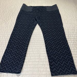 ONE 5 ONE WOMENS SIZE XL Black Zigzag Patterned Leggings